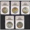 Image 1 : Lot 0258 Lot of Five Battle Creek Morgan $1 NGC Uncircu