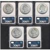Image 2 : Lot 0258 Lot of Five Battle Creek Morgan $1 NGC Uncircu