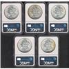 Image 2 : Lot 0259 Five 1886 Battle Creek Morgan $1 NGC Uncircula