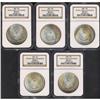 Image 1 : Lot 0278 Lot of Five 1887 Battle Creek Morgan $1 NGC MS