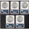 Image 2 : Lot 0278 Lot of Five 1887 Battle Creek Morgan $1 NGC MS
