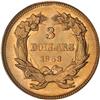 Image 2 : Lot 0427 1863 $3 Gold PCGS MS63