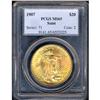 Image 3 : Lot 0521 1907 $20 St. Gaudens. Flat Relief PCGS MS65