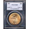 Image 3 : Lot 0562 1922 $20 St. Gaudens PCGS MS65