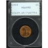 Image 1 : 1933 Lincoln 1C PCGS MS65