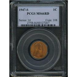 1947-S Lincoln 1C PCGS MS66 R