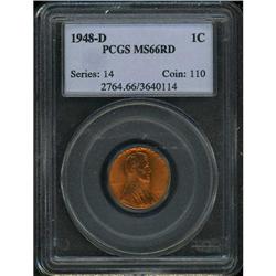 1948-D Lincoln 1C PCGS MS66