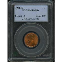 1948-D Lincoln 1C PCGS MS66 R