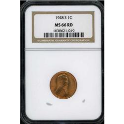 1948-S Lincoln 1C NGC MS66 R