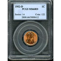 1952-D Lincoln 1C PCGS MS66 R