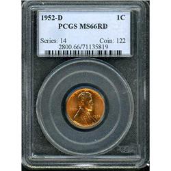 1952-D Lincoln 1C PCGS MS66 R