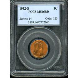 1952-S Lincoln 1C PCGS MS66 R