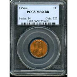 1952-S Lincoln 1C PCGS MS66 R