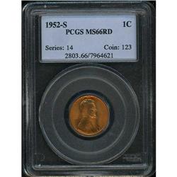 1952-S Lincoln 1C PCGS MS66 R