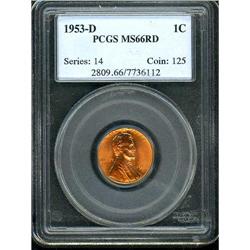 1953-D Lincoln 1C PCGS MS66 R