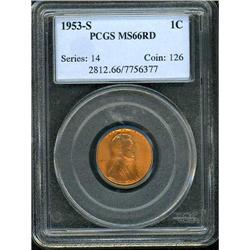 1953-S Lincoln 1C PCGS MS66 R