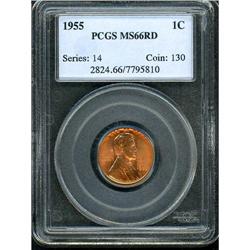 1955 Lincoln 1C PCGS MS66 R