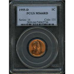 1955-D Lincoln 1C PCGS MS66 R