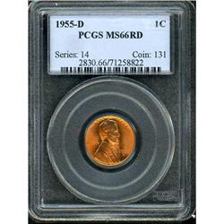 1955-D Lincoln 1C PCGS MS66 R