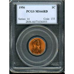 1956 Lincoln 1C PCGS MS66 R
