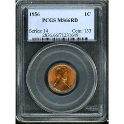 1956 Lincoln 1C PCGS MS66 R