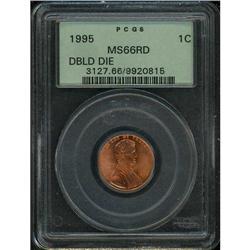 1995 Lincoln 1C. Dbld Die Obv PCGS MS66 R