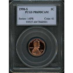 1998-S Lincoln 1C PCGS PF69