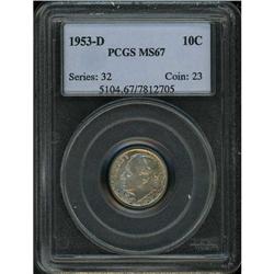 1953-D Roosevelt 10C PCGS MS67