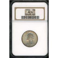 1932 Washington Quarter Dollar NGC MS65