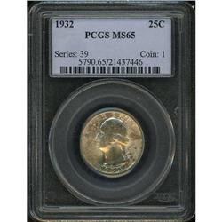 1932 Washington Quarter Dollar PCGS MS65