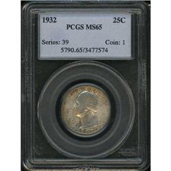 1932 Washington Quarter Dollar PCGS MS65