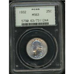1932 Washington 25C PCGS MS63