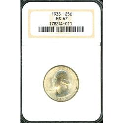 1935 Washington 25C NGC MS67