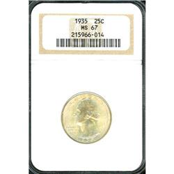 1935 Washington 25C NGC MS67