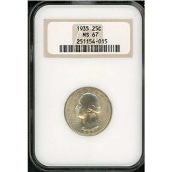 1935 Washington Quarter Dollar NGC MS67