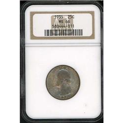 1935 Washington 25C NGC MS66