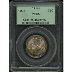 1935 Washington Quarter Dollar PCGS MS65