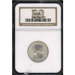 1935 Washington 25C NGC MS65