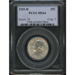 1935-D Washington Quarter Dollar PCGS MS64