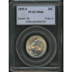 1935-S Washington Quarter Dollar PCGS MS64
