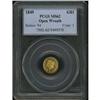 Image 1 : 1849 $1 Gold Liberty. Open Wreath PCGS MS62