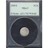 Image 3 : Lot 0682 1852 Silver 3C PCGS MS63