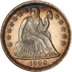 Lot 0730 1859 Liberty Seated 10C NGC MS67