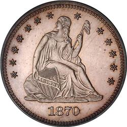 Lot 0765 1870 Liberty Seated 25C PCGS PF62 CAM