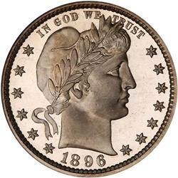 Lot 0771 1896 Barber 25C NGC PF67 UC