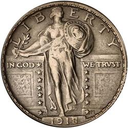 Lot 0781 1918/7-S 25C AU58 Details Net XF45 cleaned