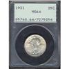 Image 1 : Lot 0782 1921 Liberty Standing 25C PCGS MS64