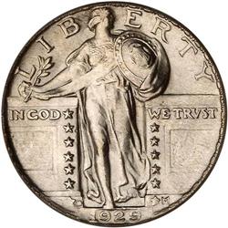 Lot 0783 1929-D Liberty Standing 25C PCGS MS64FH