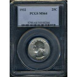 Lot 0785 1932 Washington 25C PCGS MS64