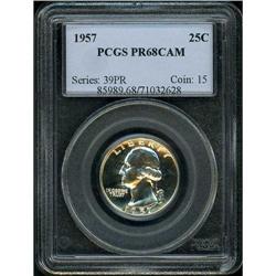 Lot 0796 1957 Washington 25C PCGS PF68 CAM